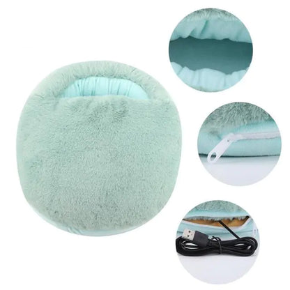 CozyToes Fluffy Verwarmde Pantoffel - Geen Last Meer Van Koude Voeten!